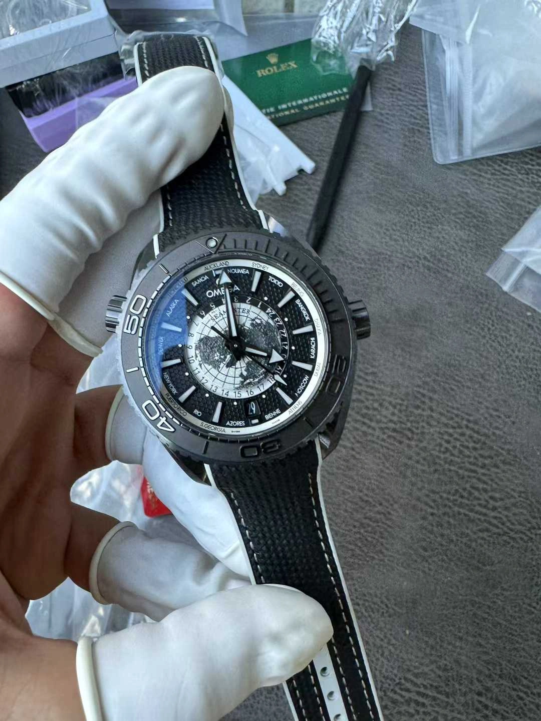 CBD Factory Omega Seamaster Planet Ocean 600M Worldtimer “Stealth Black” Custom （220.92.43.22.99.001）1:1 Super Clone – DD Caliber Fashionable 247